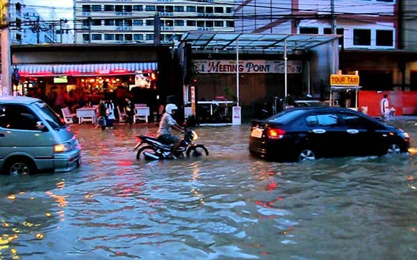 Flash floods in Thailand are no joke! Thankfully, they don't usually happen often, and they're not always this bad. Image from What's On Sukumvit