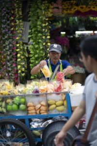 thailand fruit vendor cart