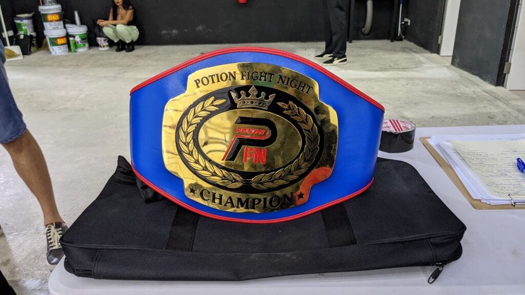 potion fight night champion amateur boxing belt 54kg title