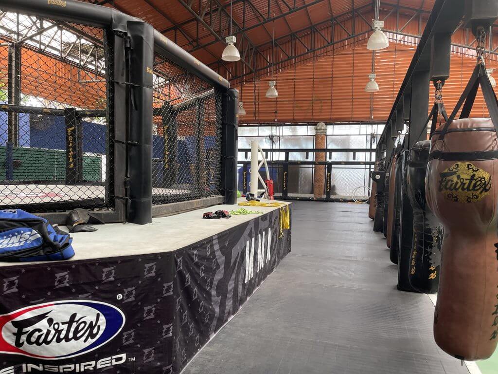 fairtex training center mma ring heavy bags