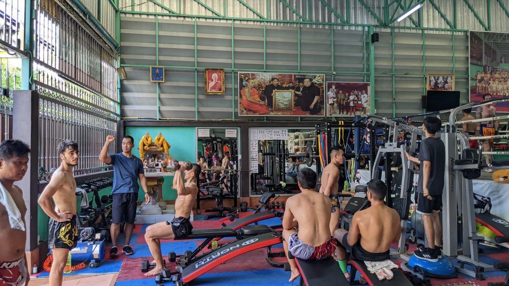 weights section at pk saenchai muaythaigym