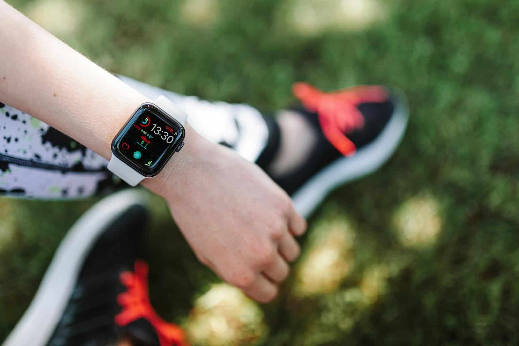 close up photo of a person wearing an apple watch